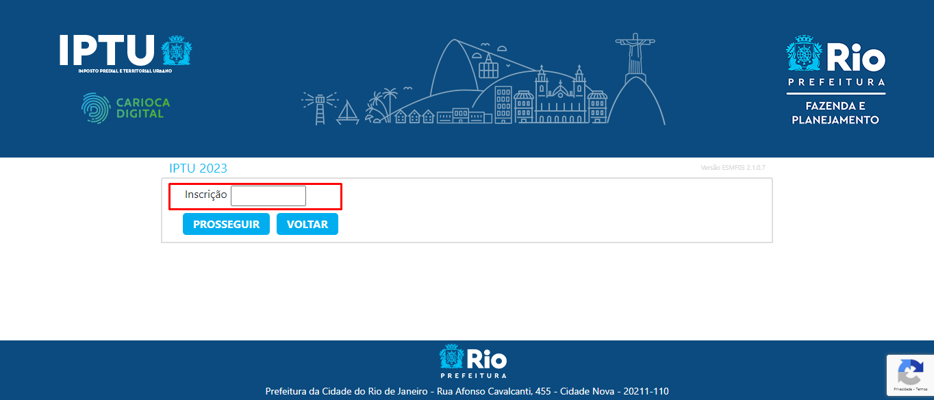 Captura de tela do portal Carioca Digital