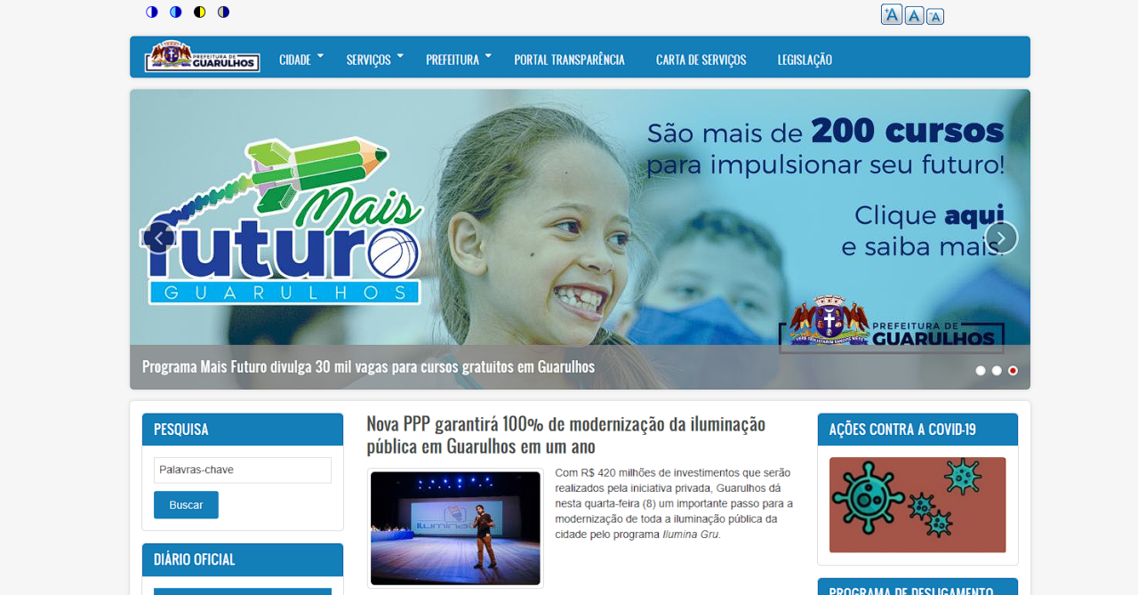 site oficial da prefeitura de Guarulhos