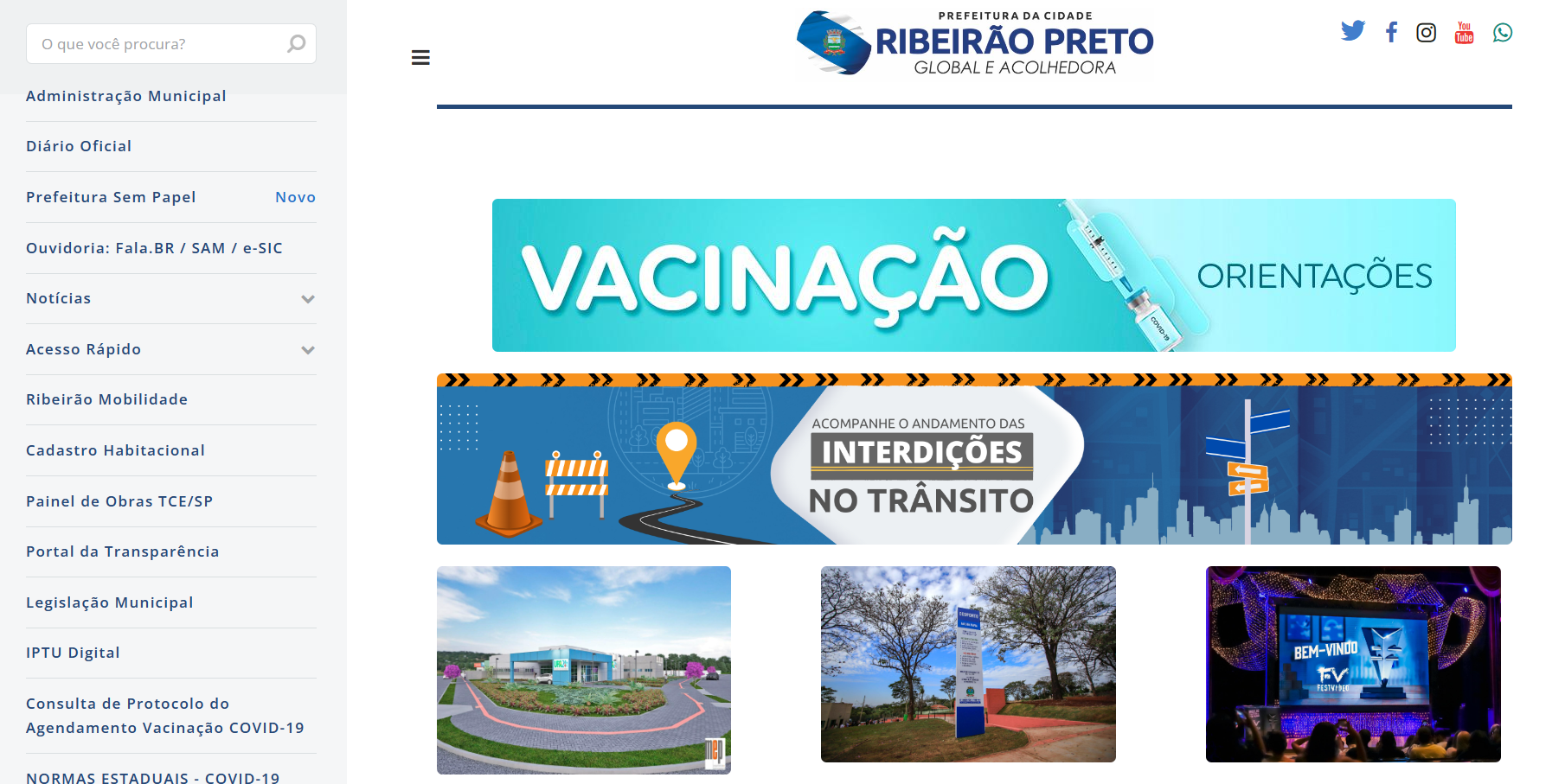 portal da Prefeitura de Ribeirão Preto