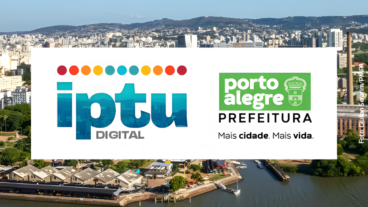 banner para promover o novo IPTU Porto Alegre digital